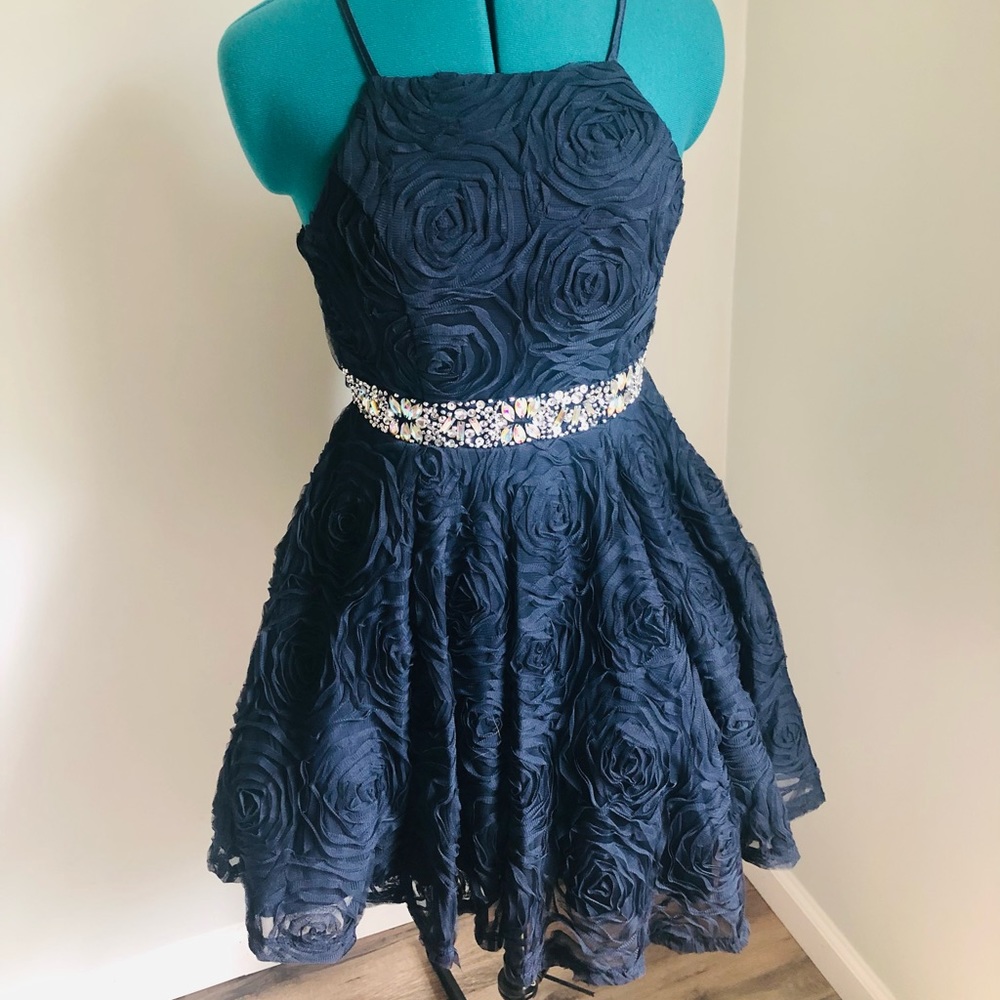 Navy Rose Dress ( BRAND NEW)